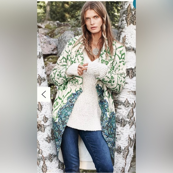 Moth Anthropologie Sugar Pine Sweater Coat M - Picture 11 of 11